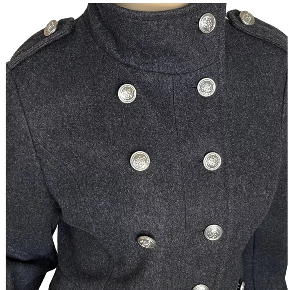 Esprit Coat Wool Blend Gray Double Breasted Button Front Size Small - Picture 4 of 16